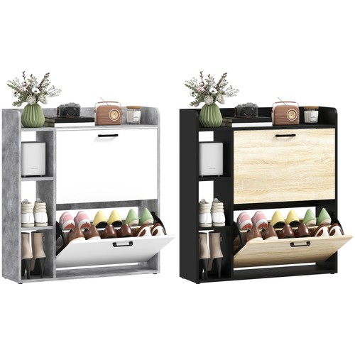 Homcom scarpiera slim - homcom, con