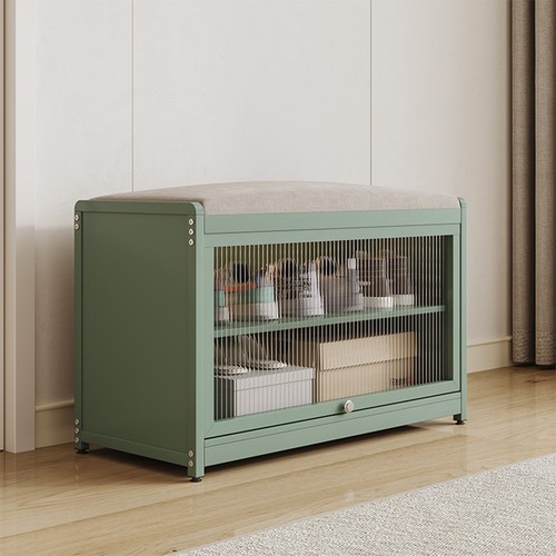 Scarpiera con seduta verde - con,
